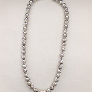 Vintage 925 Sterling Silver Ball Beaded Necklace